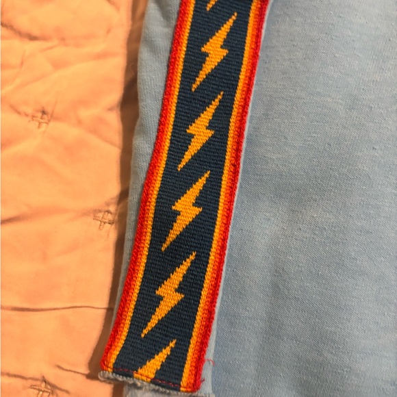 Aviator Nation Light Blue Lightning Pullover Hoodie Vest - Picture 11 of 14